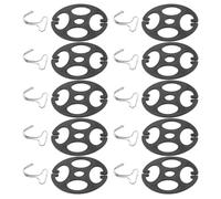 Gogogmee Ganchos de Metal y Clips Negros para Fundas de Asientos de Coche, 20 Unidades, Accesorios de Instalación Resistentes al Agua y Antideslizantes para Sujeción Fija en Interiores