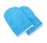 Gogogmee Guantes de Cera Parafina para Manos Talla Única Aislantes Térmicos para Spa de Belleza Cuidado Hidratante Manos Profesionales Azul con Borde Claro