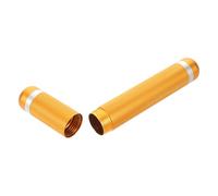 Gogogmee Humidificador Tubo de Cigarro Portátil Sellado, Estuche Humidor Individual Metálico Dorado, Caja para Viaje Cierre Hermético y Diseño Delgado para Aficionados