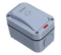 Gogogmee Interruptor Pulsador Luminoso Resistente al Agua para Exteriores Montaje Superficie con Luz Indicadora LED para Control de Acceso Puertas y Portones de Patios y Obras