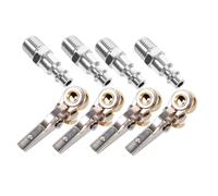 Gogogmee Juego de 2 Adaptadores de Boquilla de Inflado de Neumáticos con Clip Conexión Rápida 1/4Npt Rosca Macho Americana Accesorios para Infladores de Coche Camión y Moto