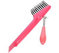 Gogogmee Juego de 2 Limpiadores para Cepillos de Pelo, Herramienta Quitapelusas Pequeña y Ligera, Color Rosa, Fácil de Transportar para Limpieza de Peines y Cepillos en Salones y Viajes