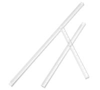 Gogogmee Juego De 3 Reglas Transparentes Gobernante 15cm 20cm 30cm Herramienta De Dibujo Precisa Acrílico Uso Oficina y Escolar