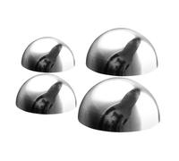 Gogogmee Juego de 4 Bolas Decorativas de Jardín Reflectantes de Acero Inoxidable Hemisferios Espejados 4 Tamaños 63 CM 76 CM 114 CM 16 CM Accesorios para Decoración Exterior y