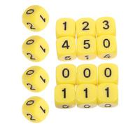 Gogogmee Juego de Dados numéricos de 16 Piezas: Dados numéricos acrílicos de 16 mm para enseñar Suma y Pensamiento lógico - Accesorios Ligeros para el Aula