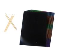 Gogogmee Juego de Papel para Rascar para 55 Piezas Hojas A4 21X297 CM Tarjetas Rasca y GANA No Tóxicas Incluye 10 Hojas por Set y 1 Lápiz de Madera para Manualidades Creativas y Dibujo