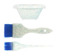 Gogogmee Juego de Tazón para Tinte de Cabello Azul Pincel de Cerdas Suaves para Teñir Herramienta Profesional para Colorear Cabello en Salones y Uso Personal Suministro Esencial para