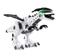 Gogogmee Juguete de Dinosaurio Eléctrico Grande Blanco Función de Niebla y Control Remoto, Adorno Decorativo para Habitación Infantil y Colección Educativa de Dinosaurios