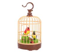 Gogogmee Juguete de Jaula para Pájaros Activado por Voz Loro Parlante y Canto, Mini Tamaño Portátil, Diseño Realista sin Batería, Adecuado Decoración del Hogar