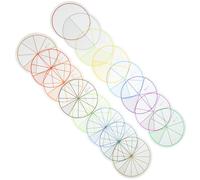 Gogogmee Juguete Matemático Educativo de Bandejas de Cognición de Fracciones 1/16 de 10 Cm, Material Didáctico para Aprendizaje de Matemáticas en Primaria, Adecuado para Desarrollo