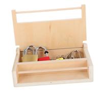 Gogogmee Juguete Montessori Bloqueo Educativo Madera con Múltiples Cerraduras para Años Desarrollo Atención y Juego Familiar