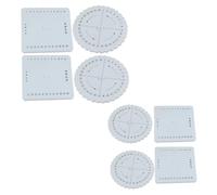 Gogogmee Kit de 8 Discos para Tejer Cuerdas y Pulseras Incluye Discos Redondos y Cuadrados de 150X150 MM y 100X100 MM Herramienta Manual para Bricolaje y Manualidades Infantiles