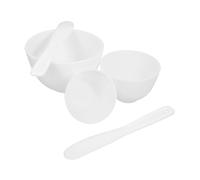 Gogogmee Kit de Cuencos de Silicona para Faciales DIY con Palitos Mezcladores Bowl Reutilizable para Cuidado Facial Casa y Salones de Material Duradero y Silicona Blanca