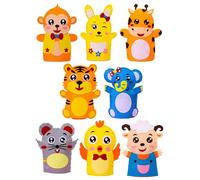 Gogogmee Kit de Manualidades 8 Marionetas de Mano de Fieltro No Tejido, Colores Mixtos, Materiales Suaves y Seguros, Adecuado para Desarrollo Temprano y Actividades Estilo Varios Estilos