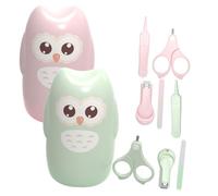 Gogogmee Kit de Uñas para Recién Nacido con Cortaúñas y Tijeras Infantiles de Seguridad Colores Rosa Claro y Verde Diseño Ergonómico para Cuidado Delicado y Seguro de Uñas de Ñiño