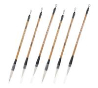 Gogogmee Kits de Caligrafía para Principiantes 6 Pinceles Multifunción de Madera 2 Grandes 2 Medianos y 2 Pequeños Pinceles Portátiles para Escritura y Pintura Tradicional China