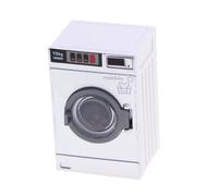 Gogogmee Lavadora Miniatura para Casas de Muñecas con Puerta Funcional Accesorio Realista para Muebles de Electrodomésticos Miniatura para Habitaciones de Lavandería y Baños Pequeños
