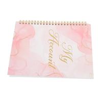 Gogogmee Libro de Contabilidad Personal Tamaño Grande Cuaderno de Registro de Cheques Color Mármol Rojo Claro Herramienta Portátil para Seguimiento Financiero y Control de Gastos