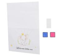 Gogogmee Libro de Visitas para Fiesta Revelación Género Ñiño Árbol de Huellas Dactilares Kit Decoración 1 Cartel 2 Tintas Azul y Rosa Accesorio Recuerdos para Shower