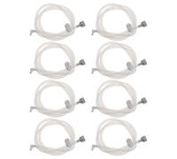 Gogogmee Manguera de Agua para Irrigador Dental Eléctrico 32’’ Plástico Resistente 8 Unidades Accesorios de Repuesto para Limpieza Bucal Diaria y Uso Portátil