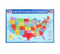 Gogogmee Mapa Geográfico De Uu 2 Pósteres Tamaño 50x35 Cm Para Decoración De Aulas y Habitaciones Póster Para Aprender Geografía