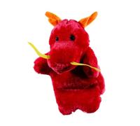 Gogogmee Marioneta de Mano de Peluche Dragón Chino Roja 27 CM Muñeco para Contar Cuentos Accesorios para Juegos de rol Marioneta para Bebés Juguete Interactivo Infantil
