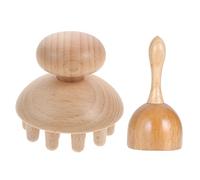 Gogogmee Masajeador de Madera Multifuncional para Drenaje y Terapia para Espalda y Cuello Portátil y Ergonómico para Relajación Muscular y Alivio Inmediato