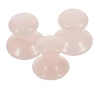 Gogogmee Masajeador Facial Gua Sha de Cuarzo Rosa en Forma de Hongo 3 Unidades Piedra de Masaje para Rostro Herramienta de Gua Sha para Cuidado Facial y Rejuvenecimiento
