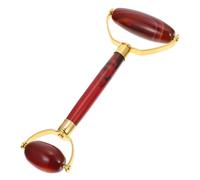 Gogogmee Masajeador Facial Práctico de Rodillos Placa de Terapia de Desguace, Material de Ágata y Aleación de Aluminio, Fácil de Sostener y Amigable la Epidermis para Cuidado Facial