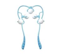 Gogogmee Masajeador Manual de Rodillos para Cuello 5 Cabezas Dispositivo Portátil para Masaje Cervical Vértebras Color Azul Herramienta para Aliviar Tensión y Cuello y Hombros