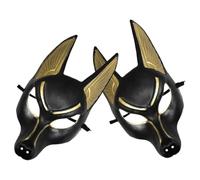 Gogogmee Máscaras de Disfraces Anubis 2 Piezas para Adultos, Máscaras de Halloween Espeluznantes de Egipto, Accesorio Ajustable Ligero para Fiesta Temática y Cosplay de Mascarada