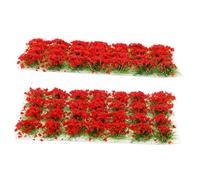 Gogogmee Mechones de Césped Estático Artificial Rojo Flores 2 Cajas para Decoración de Maquetas Miniaturas y Mesas de Arena Accesorios para Paisajes y Dioramas DIY