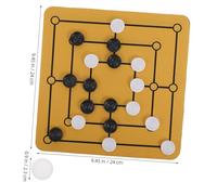 Gogogmee Mesa Nine Mens Morris Tablero Portátil Multifuncional para Hogar de Escritorio para Reuniones Familiares Diseño Compacto y Fácil de Transportar