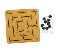 Gogogmee Mesa Portátil Nine Mens Morris Tablero de Goma Multifuncional para Fiesta y Hogar de Estrategia Clásico Fácil de Transportar y Usar Alfombrilla de Ratón