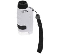 Gogogmee Microscopio De Juguete Educativo Portátil para Niños 0.12kg Blanco, Lupa De Mano Monocular, Observador Científico Escolar, Adecuado para Laboratorio y Juegos De Muestras Escolares