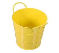 Gogogmee Mini Cubo de Basura de Hierro con Contenedor Multifuncional para Oficina y Escuela Diseño Elegante y Compacto para Escritorio como Papelera Macetero o Porta Lápices Color Amarillo
