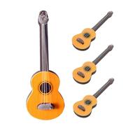 Gogogmee Mini Guitarra Clásica Decorativa de Madera para Casas de Muñecas, Modelo Pequeño 4 Piezas, Accesorios para Fotografía y Decoración de Mini Guitarra, Suministros para Minicasas