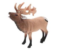 Gogogmee Modelo de Ciervo Rojo Sólido de Plástico Ecológico Figura Estática Decorativa para Escritorio y Hogar Adorno de Fauna Silvestre para Oficina y Fiestas Navideñas