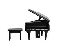 Gogogmee Modelo de Piano Miniatura de Madera Negra Adorno para Casas de Muñecas Decoración Miniatura para Micro Paisajes Suministros para Mini Casas Juego de 1 Set