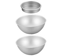 Gogogmee Molde de Aluminio Anodizado para Formar Bolas de Baño Semicirculares, Molde Reutilizable para Manualidades y Elaboración de Jabón, Set Dos Medias Esferas y Base para Moldear DIY,