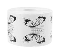 Gogogmee Moldes para Uñas Autoadhesivos para Manicura Francesa 500 Piezas Rollo Plantillas para Decoración de Uñas Suministros para Salones de Belleza Fáciles de Usar y Ajustar