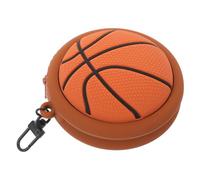 Gogogmee Monedero Deportivo Pequeño de Silicona con Diseño de Baloncesto Mini Bolsa con Cremallera para Monedas Auriculares y Llaves Organizador Portátil Resistente y Kawaii