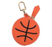 Gogogmee Monedero Pequeño de Piel Sintética Diseño de Baloncesto, Cartera Deportiva Compacta y Ligera Cremallera, Bolso para Dinero y Auriculares, Accesorio Adecuado para Aficionados