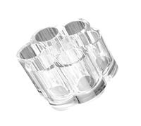 Gogogmee Organizador de Escritorio Transparente para Cosméticos Caja Acrílica Cilíndrica Separada para Lápices y Maquillaje Soporte Versátil para Brillo de Labios y Lápiz Labial