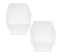 Gogogmee Organizador de Pastillas Apilable de Plástico Color Claro 2 Piezas Frente Abierto, Caja de Almacenamiento Médica Portátil para Farmacia y Uso Doméstico, Contenedor