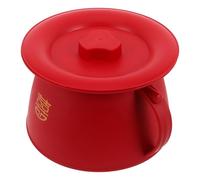 Gogogmee Orinal Portátil para Pequeños Rojo de Plástico Pp con Tapa y Escupidera, Bacinilla Desmontable para Entrenamiento al Baño en Casa y Camping, Urinario Unisex Fácil de Limpiar