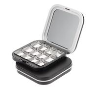 Gogogmee Paleta Magnética Negra Mate de 2 Piezas para Sombra de Ojos y Blush, Ligera y Versátil, con Capacidad para 12 Pans, Adecuado para Uso Personal