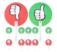Gogogmee Paletas de Votación para Aula Sí/no Doble Cara 12 Unidades 24x15 Cm Colores Verde y Rojo, Paletas de Respuesta del Profesor para Interacción y Evaluación Rápida en Educación