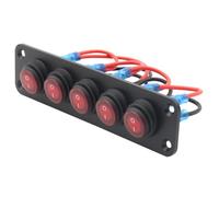 Gogogmee Panel de Interruptores Gang con Luz LED Indicadora Interruptor para Barco y Coche Accesorio Automotriz Fácil de Instalar y Alta Durabilidad