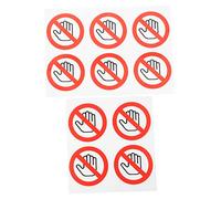 Gogogmee Pegatinas Adhesivas De Señal De No Tocar 50 Mm Vinilo Autoadhesivo Alta Viscosidad Para Advertencia De Seguridad Superficies Lisas, Uso Industrial y Doméstico, Prevención De Accidentes